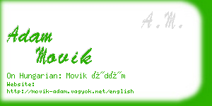 adam movik business card